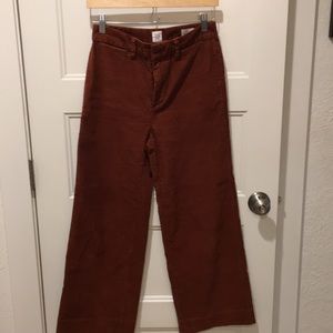 GAP Wide Leg Pants in Rust